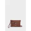 Osprey London The Ruby Leather Crossbody Bag In Brown