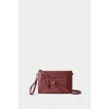 Osprey London The Ruby Leather Crossbody Bag In Burgundy