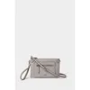 Osprey London The Ruby Leather Crossbody Bag In Gray