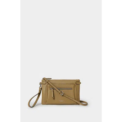 Osprey London The Ruby Leather Crossbody Bag In Green