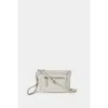 Osprey London The Ruby Leather Crossbody Bag In White