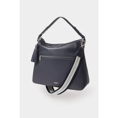 Osprey London The Stella Leather Hobo Bag In Blue