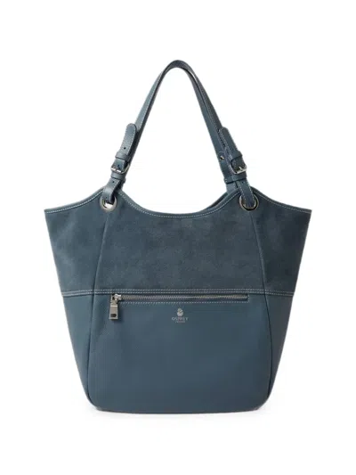 Osprey Luxe Woodstock Panelled Tote Bag In Blue