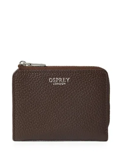 Osprey Medium Core Leather Zip-around Wallet In Brown