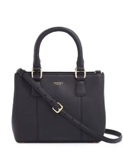 Osprey Mini Adaline Leather Tote Bag In Black