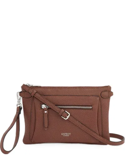 Osprey Ruby Leather Crossbody Bag In Brown