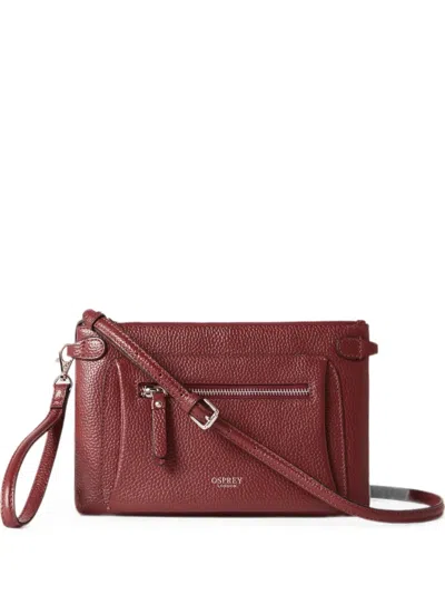 Osprey Ruby Leather Crossbody Bag In Red