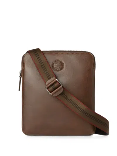 Osprey Small Compass Logo-embossed Leather Messenger Bag In Brown