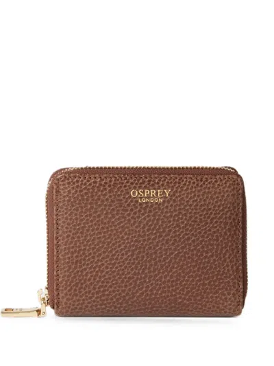 Osprey Small Core Logo-print Pebbled Wallet In Brown