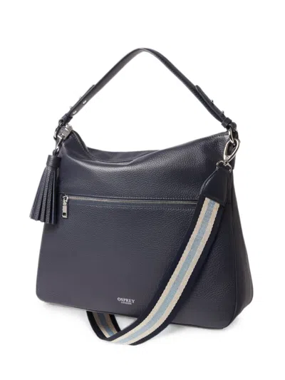 Osprey Stella Leather Shoulder Bag In Blue