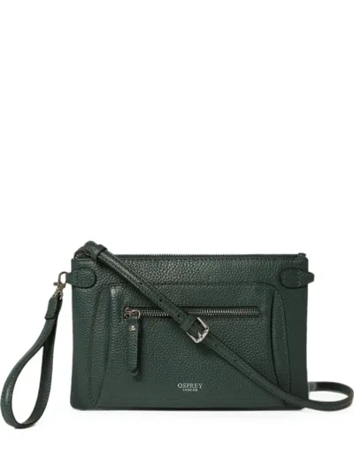 Osprey The Ruby Pebbled Leather Cross-body Bag In Green