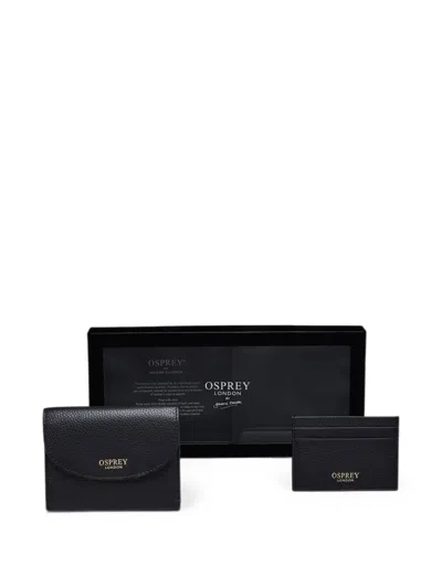 Osprey Tilly Logo-print Leather Wallet Set In Black