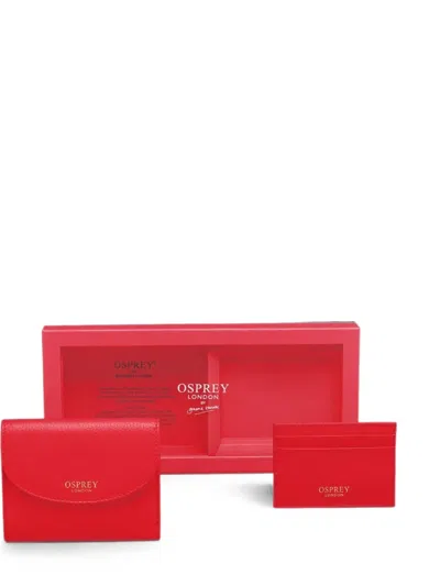Osprey Tilly Logo-print Leather Wallet Set In Red
