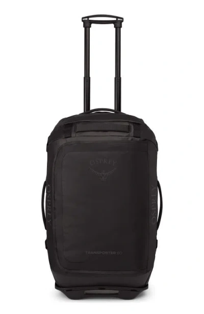 Osprey Transporter 60-liter Duffle Wheeled Carry-on Luggage In Raven Black/black