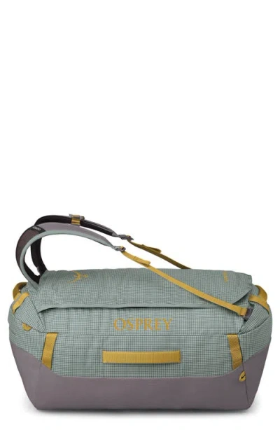 Osprey Transporter 65-liter Duffle Luggage In Frosty Mint/soundwave Grey