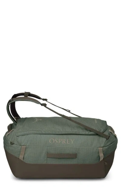 Osprey Transporter® 95-liter Water Resistant Duffle Backpack In Pine Leaf/earl Grey