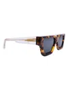 Ossawa Men's Soul V2 Leopard 54mm Rectangular Sunglasses In Leopard Quartz Smoke