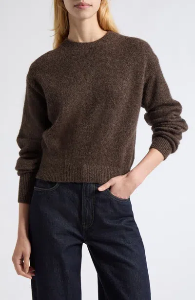 Ossou Ada Soft Wool Blend Sweater In Brown