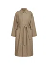 Ossou Arma Belted Coat In Brown