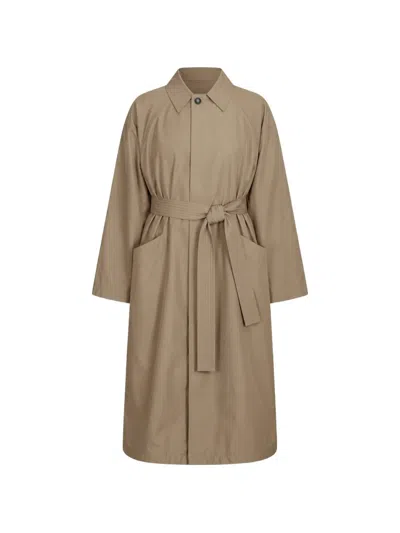 Ossou Arma Belted Coat In Brown