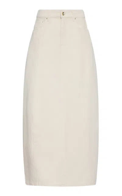 Ossou Bind Cotton Maxi Skirt In Neutral