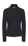 Ossou Claudia Buttoned Blazer In Black