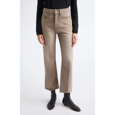 Ossou Drift High Waist Straight Leg Jeans In Rye Wash