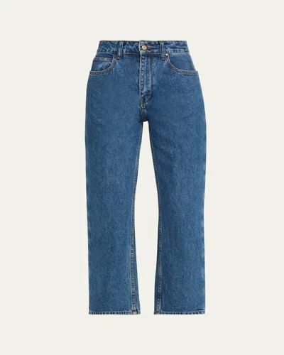 Ossou Drift High-rise Ankle Jeans In Horizon Wash