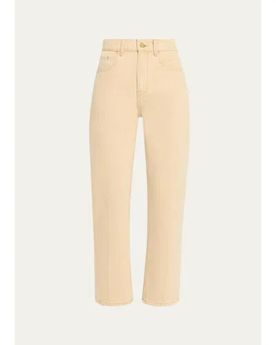 Ossou Drift High-rise Ankle Jeans In Nude