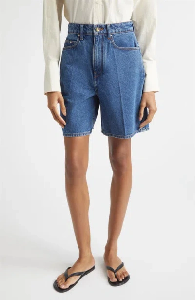 Ossou Dune Denim Bermuda Shorts In Blue