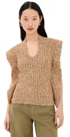 Ossou Greer Pullover Marled Sole In Brown