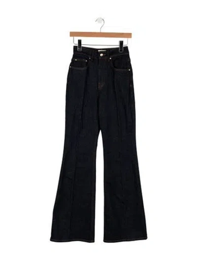 Pre-owned Ossou High-rise Flared Jeans In Blue