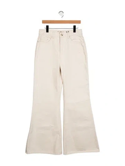Pre-owned Ossou High-rise Flared Jeans In Neutrals