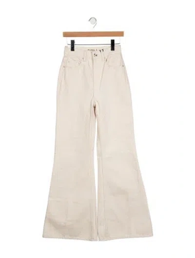 Pre-owned Ossou High-rise Flared Jeans In Neutrals