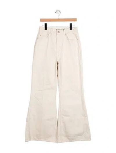 Pre-owned Ossou High-rise Flared Jeans In Neutrals