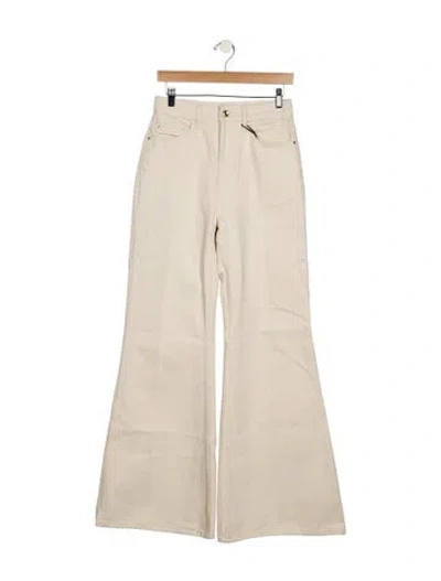 Pre-owned Ossou High-rise Flared Jeans W/ Tags In Neutral