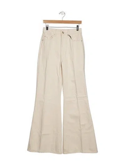 Pre-owned Ossou High-rise Flared Jeans W/ Tags In Neutrals