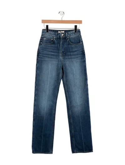 Pre-owned Ossou High-rise Straight Leg Jeans W/ Tags In Blue