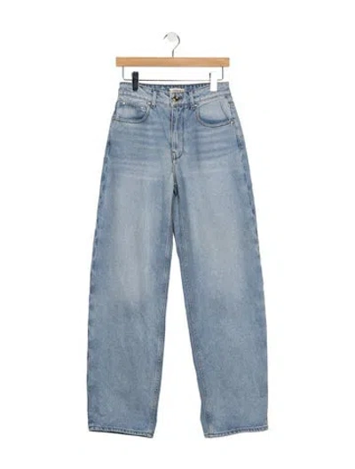 Pre-owned Ossou High-rise Wide Leg Jeans In Blue