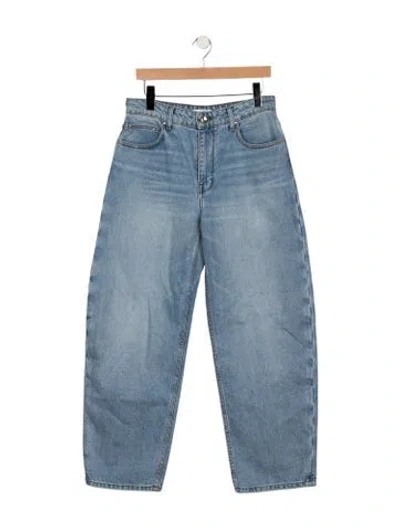 Pre-owned Ossou High-rise Wide Leg Jeans In Blue