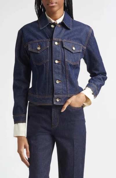 Ossou Hitch Denim Trucker Jacket In Blue