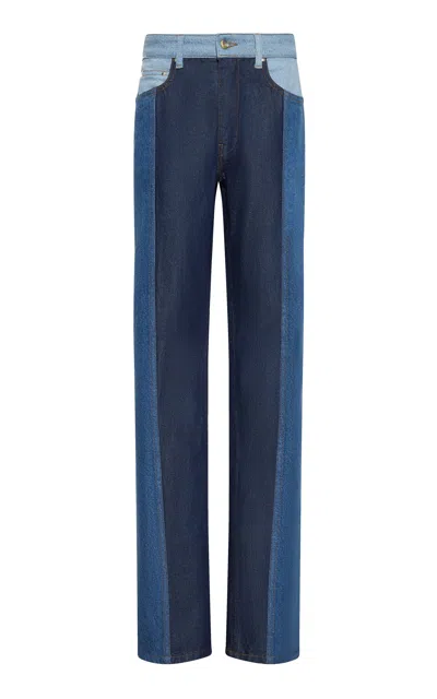 Ossou Jane Cotton Jeans In Blue