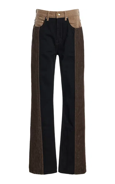 Ossou Jane Rigid Mid-rise Straight-leg Jeans In Multi
