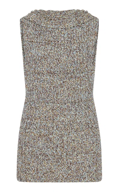 Ossou Lyra Boatneck Cotton Top In Multi