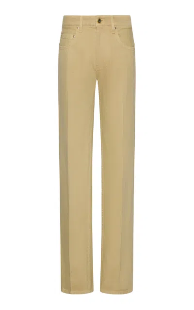 Ossou Maven High-rise Straight-leg Jeans In Neutral