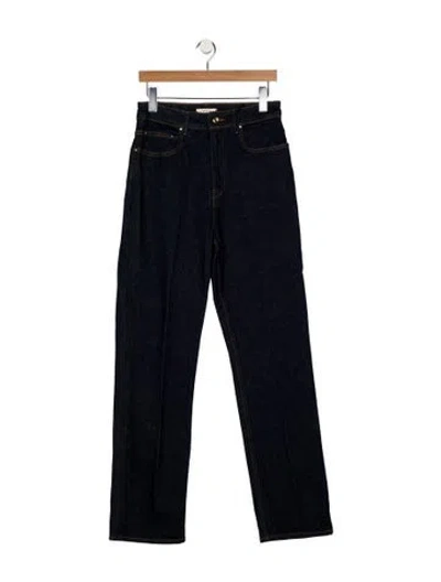 Pre-owned Ossou Mid-rise Straight Leg Jeans W/ Tags In Blue