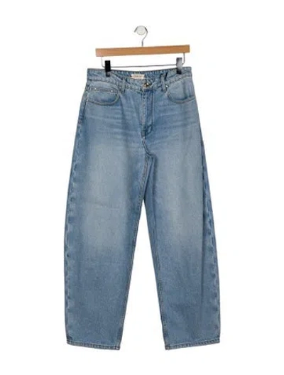 Pre-owned Ossou Mid-rise Wide Leg Jeans W/ Tags In Blue