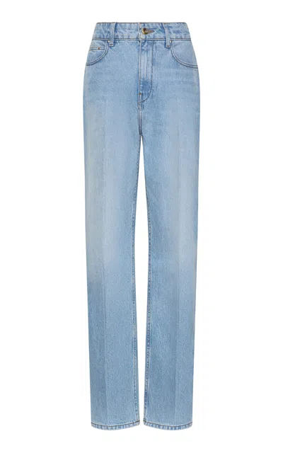 Ossou Noon High-rise Straight Leg Jeans In Animal Print