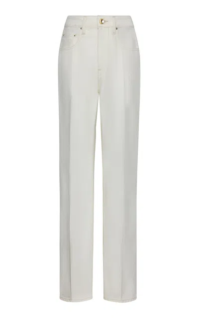 Ossou Noon High-rise Straight Leg Jeans In White