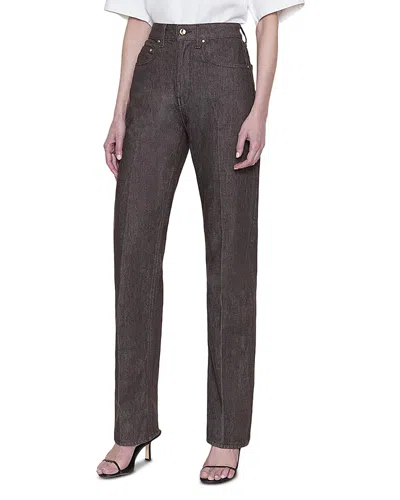 Ossou Noon Straight Leg Cotton Jeans In Sorrel Wash In Gray